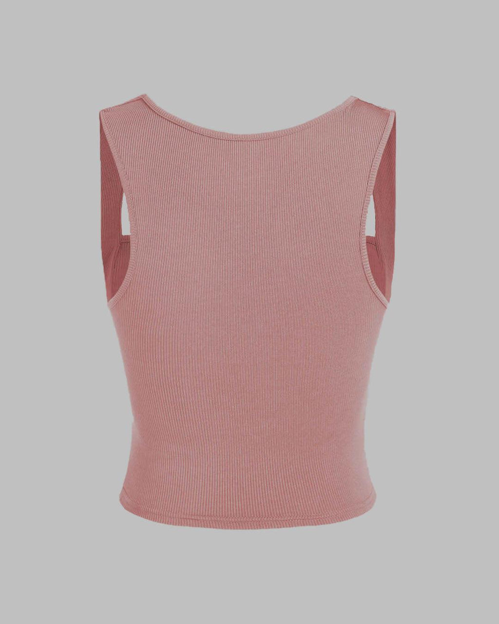 Set Of Two Ruched Square Neck Crop Top With Trouser In Blush Pink