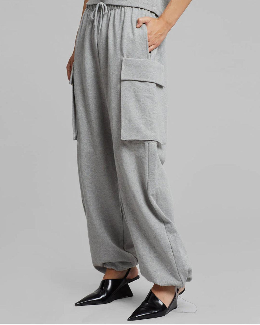 High Waist Wide Balloon Fit Cargo Pants In +