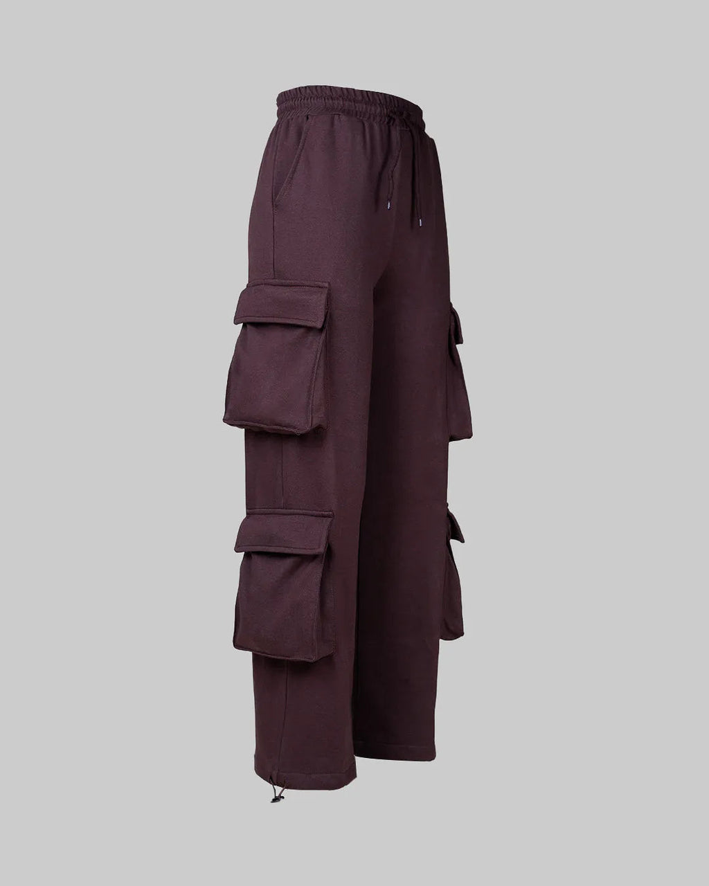 Multipockets Style Drawstring Cargo In Chocolate Brown