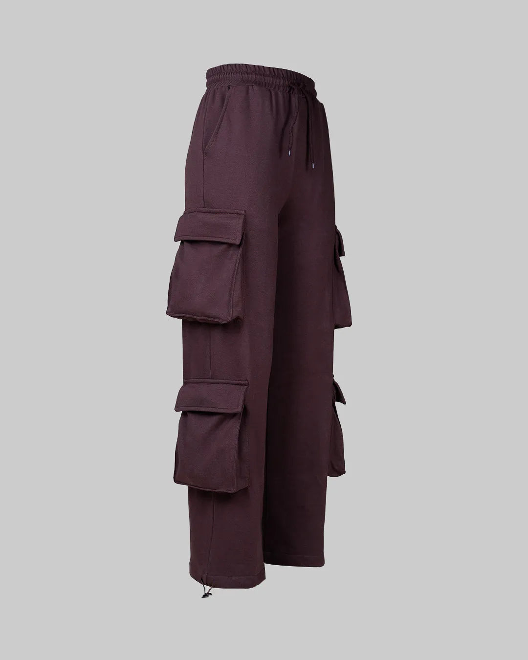 Multipockets Style Drawstring Cargo In Chocolate Brown