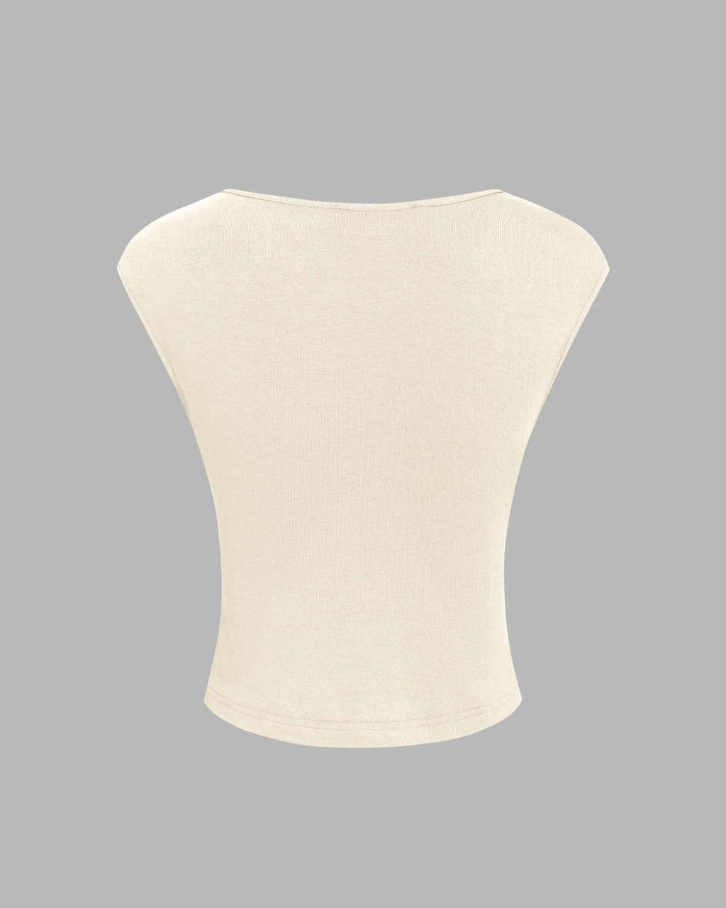 Sleeveless Crop Tank Top & Ruched Maxi Skirt In Off White
