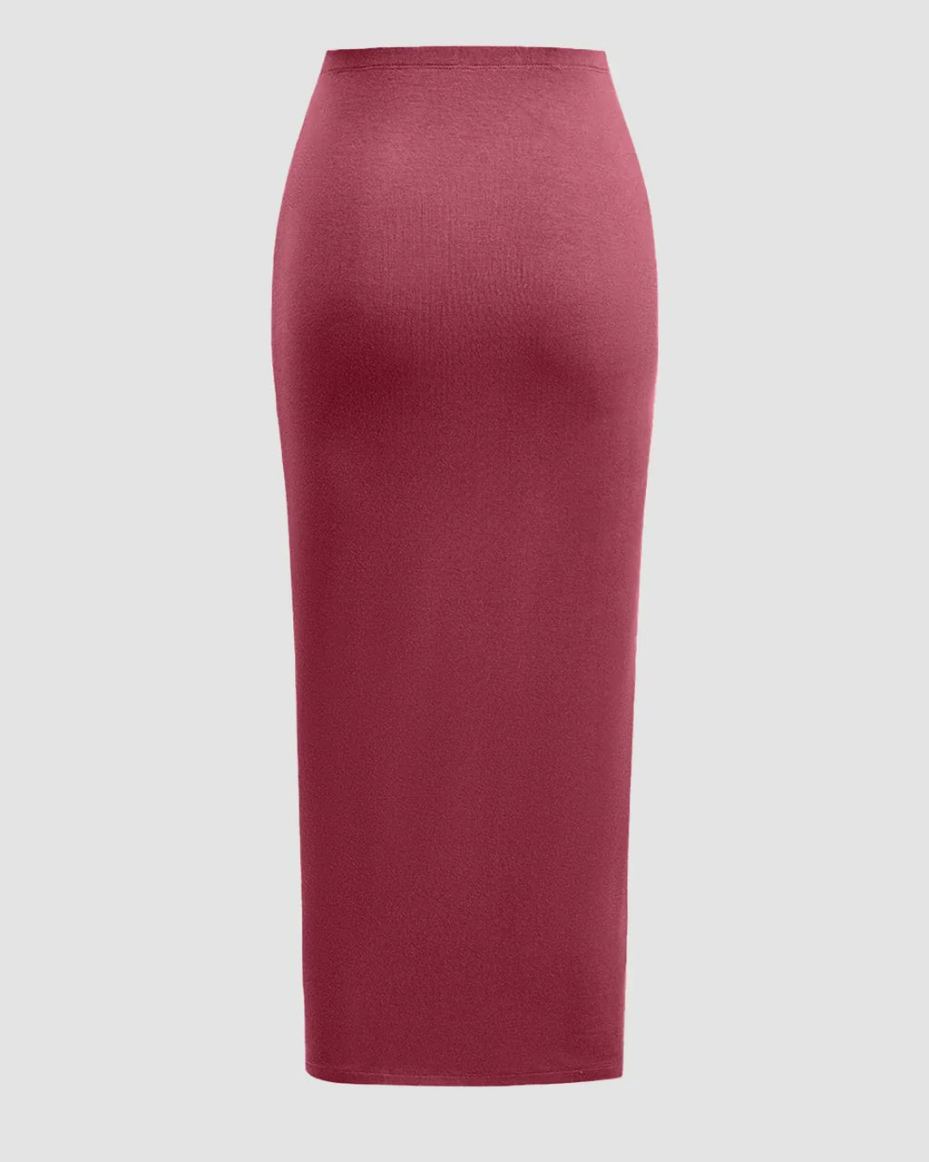 Sleeveless Ruched Top & Midi Skirt Set in Ruby