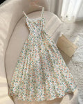 Sleeveless Square Neck Fit & Flare Floral Maxi Dress