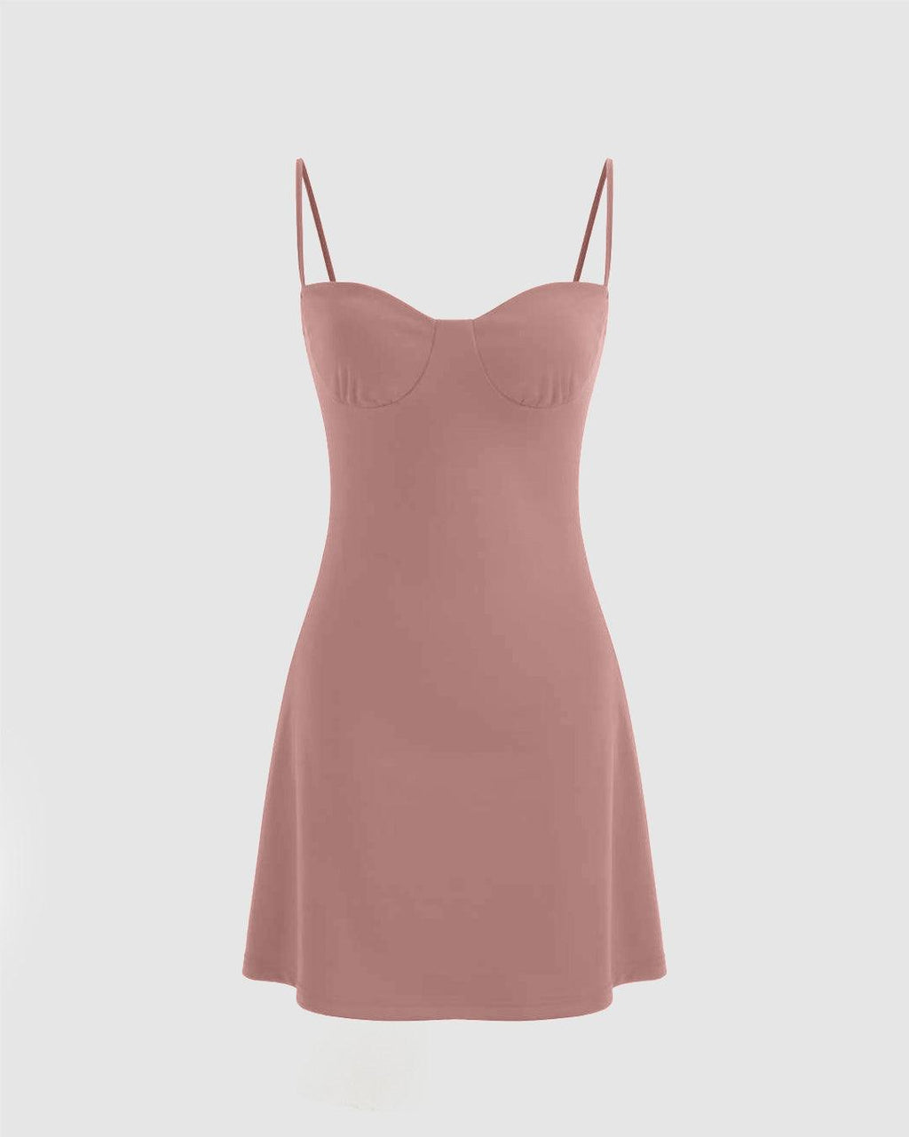 Solid Bustier Cami Short Dress