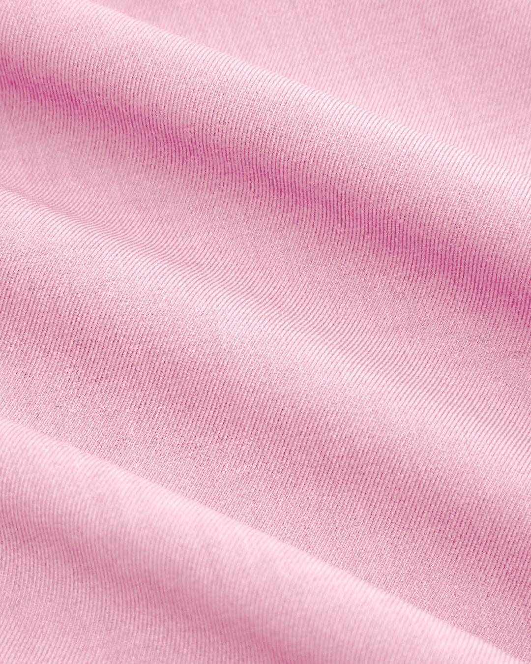 Solid Color Off-Shoulder Ruched Baby Pink Top