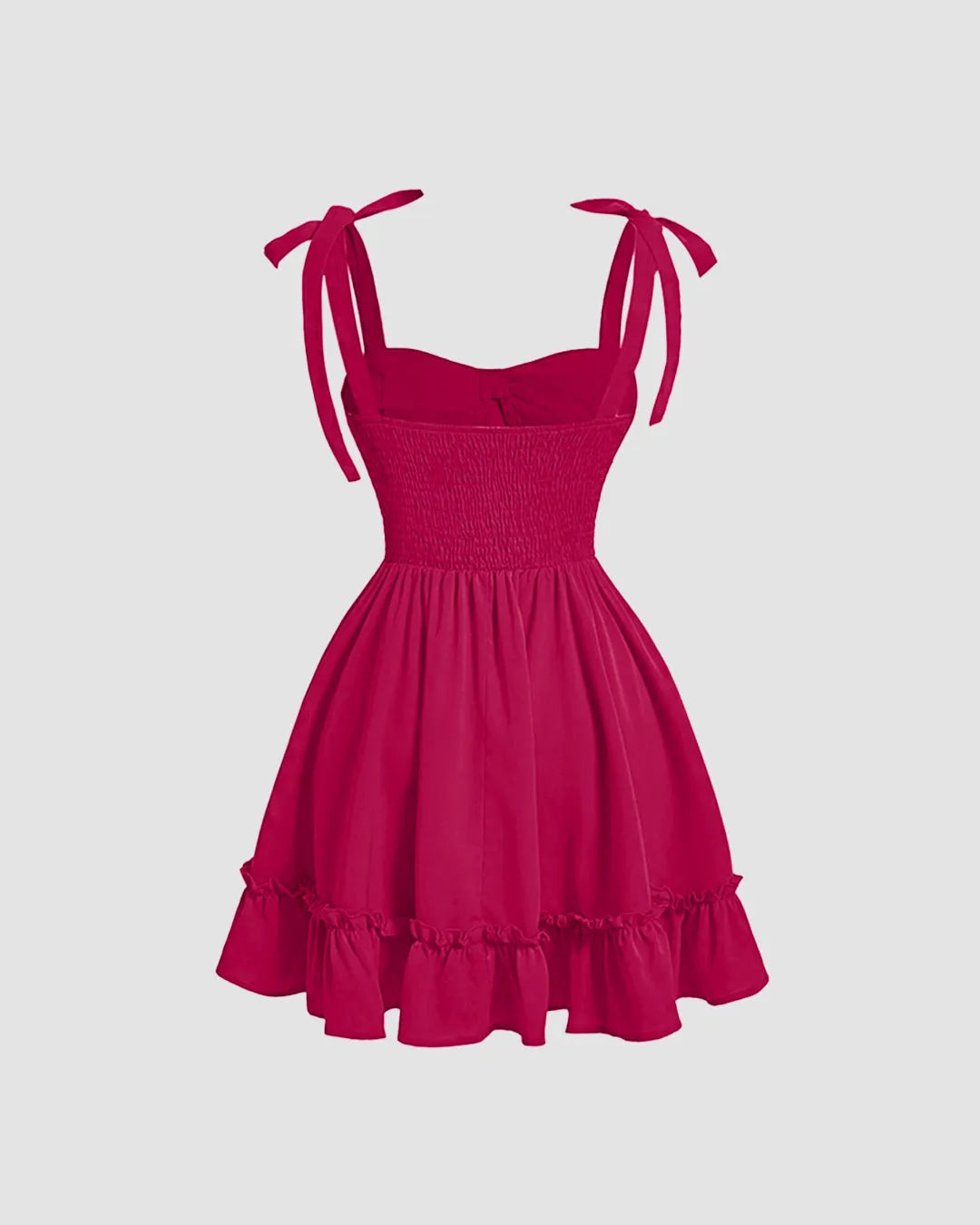 Solid Color Vintage Cross Strap Cami Dress In Pink
