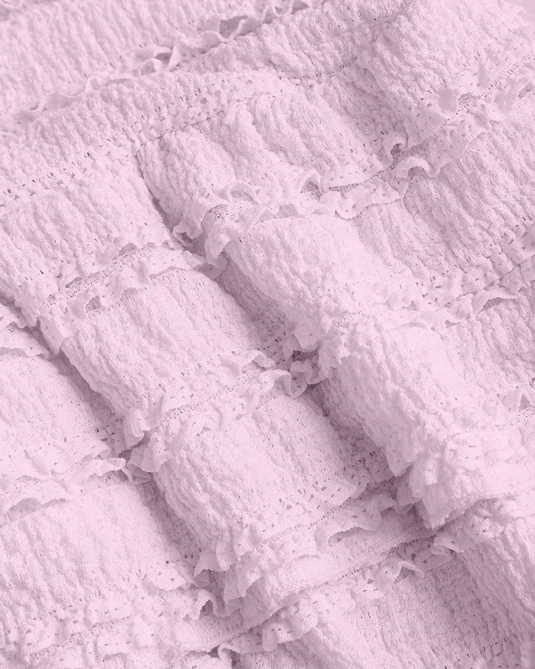 Solid Colour Textured Halter Neck Ruffle Hem Dress in Light Purple