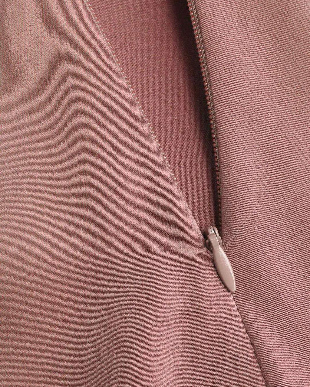 Cowl Neck Midi Dress with Slit in Solid Peach
