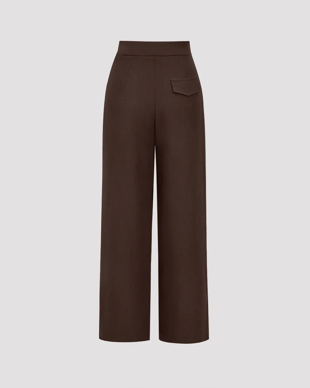 Solid Knot Asymmetrical Trousers In Coco Brown