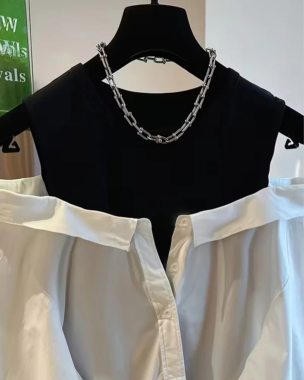 Solid Round Neck Statement Sleeve Womens Top in White