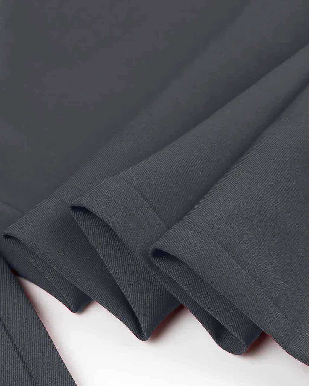 Solid Tailored Blazer & Straight Trousers Co-Ord Set in Dark Grey