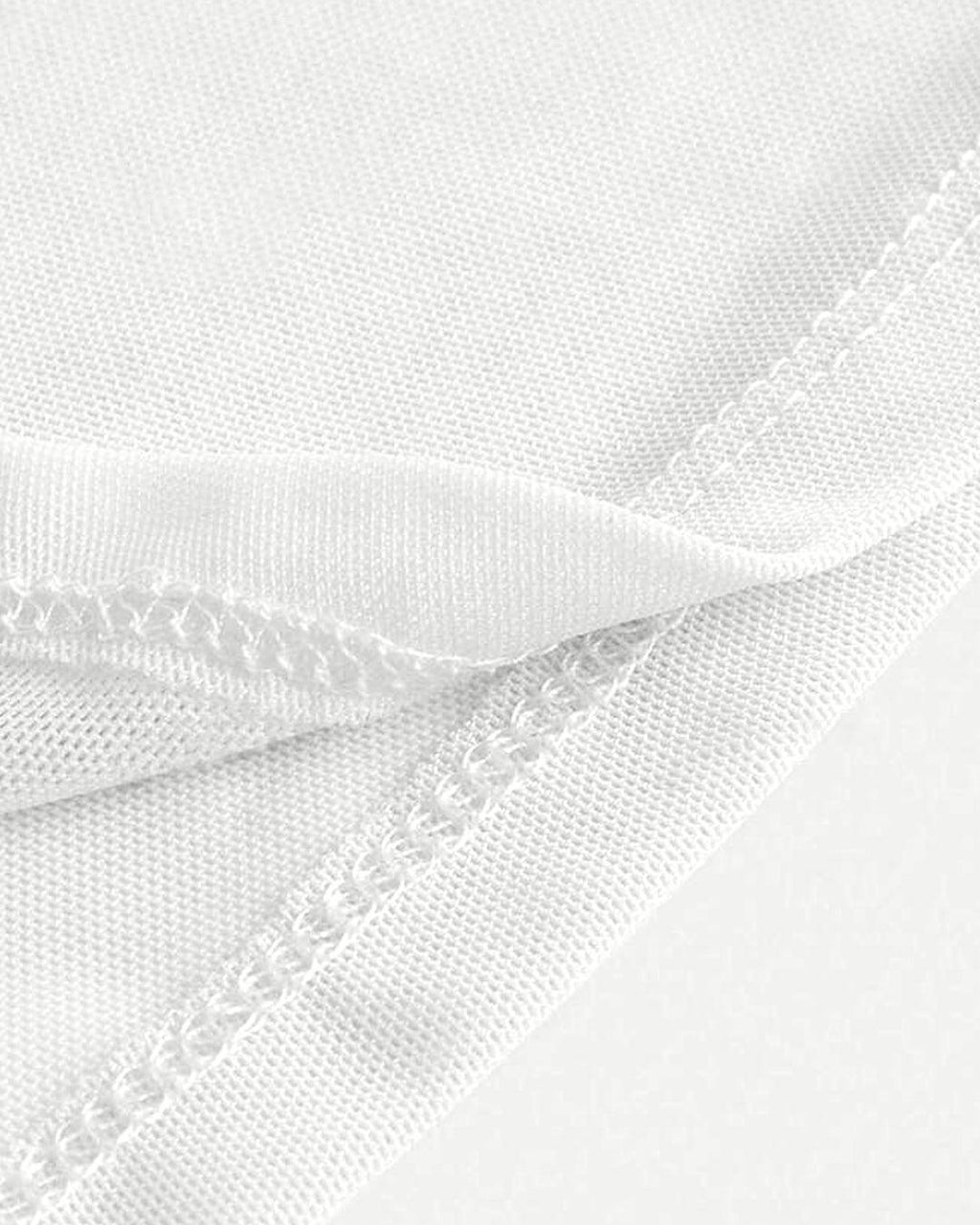 Square Neck Ruched See-Through Bell Sleeves Top In White