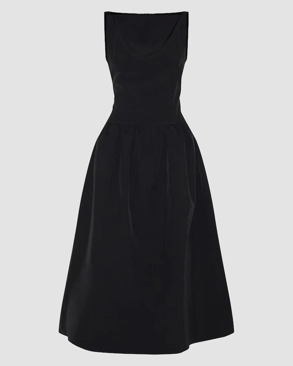 Square Neck Sleeveless Fit & Flare Maxi Dress in Black