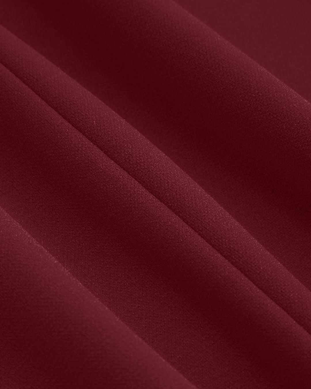 Square Neck Solid Pleated Cami Mini Dress Curve & Plus In Maroon
