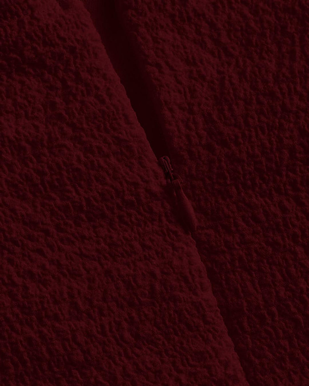 Square Neck Textured Waist-Cinching Maroon Dress