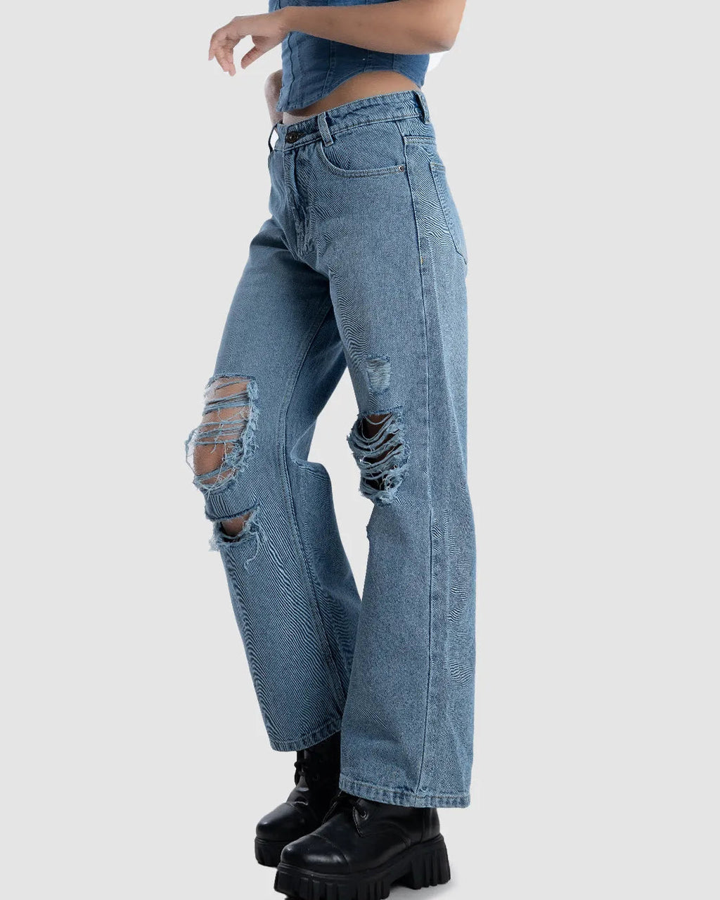 Straight Fit High Rise Jeans