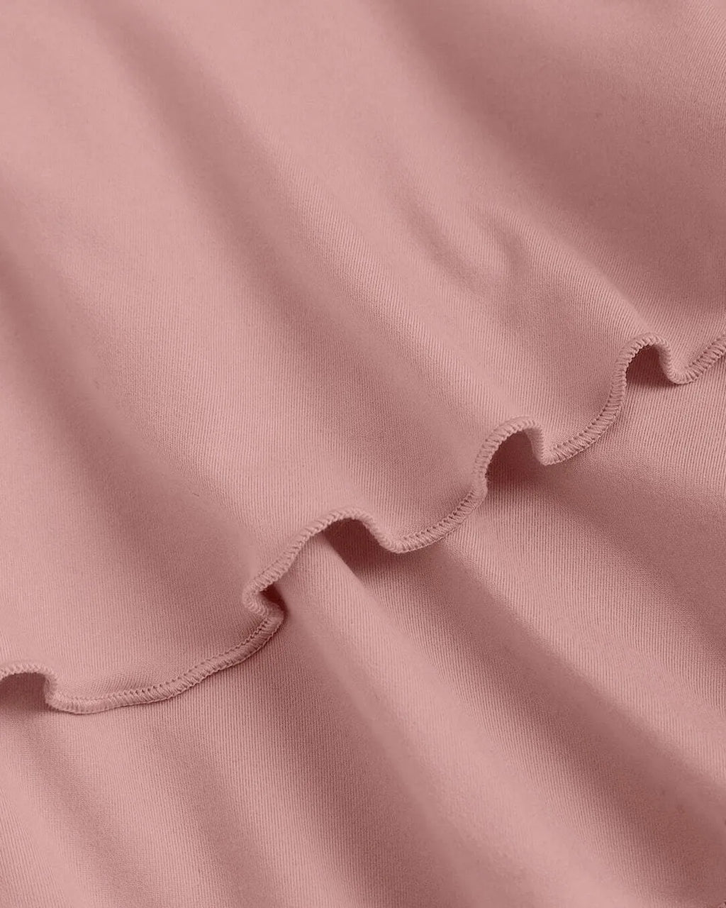 Strapless Fit & Flare Layered Hem Dress In Rose