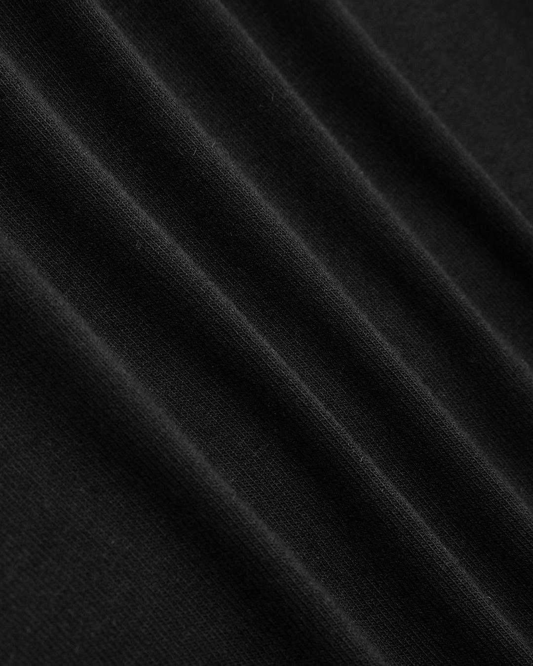 Stretch Full Sleeve Cropped Shrug in Black