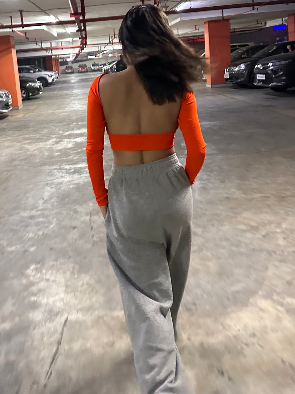 Stretchable Ribbed Backless Top - Pinkkup