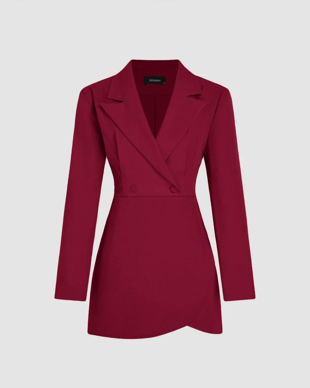 Structured Blazer Formal Mini Dress in Redberry