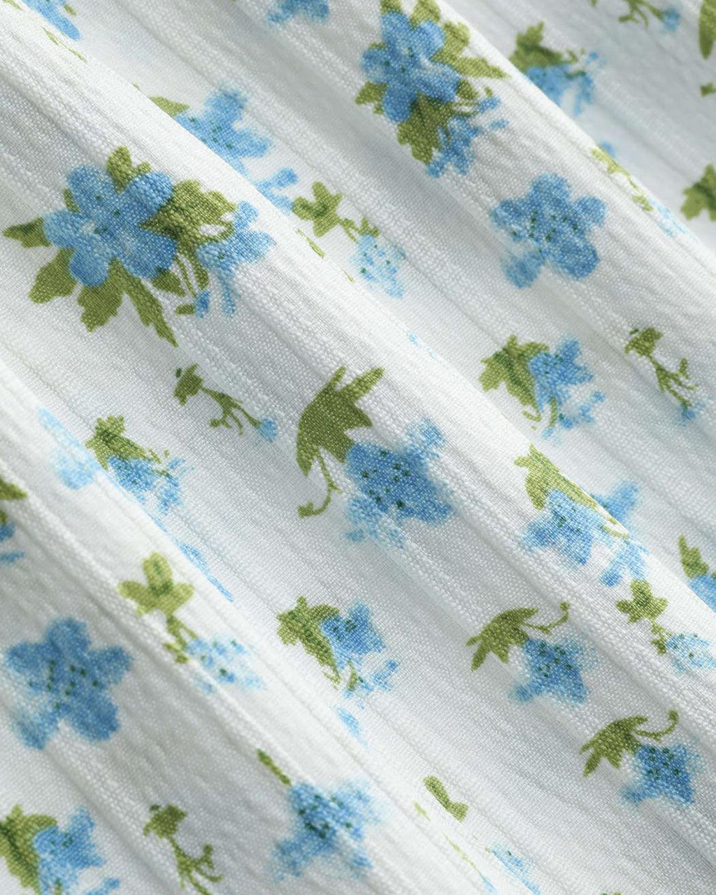 Summer Printed White Ruched Dress