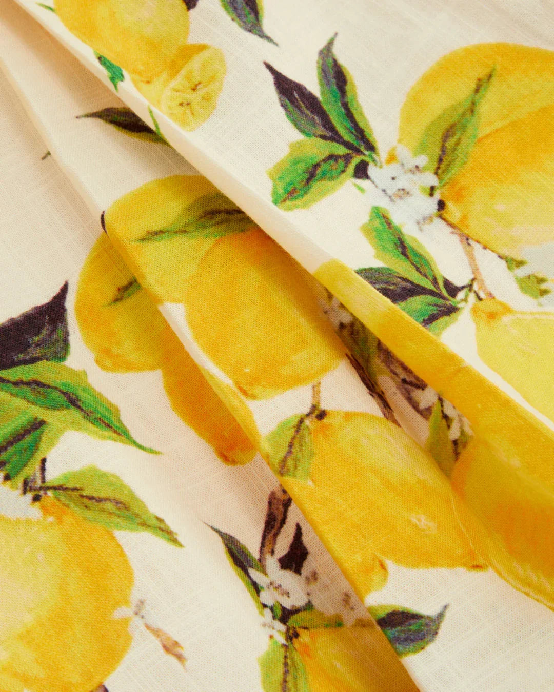 Sweetheart Neck Lemon Print Fit and Flare Mini Dress