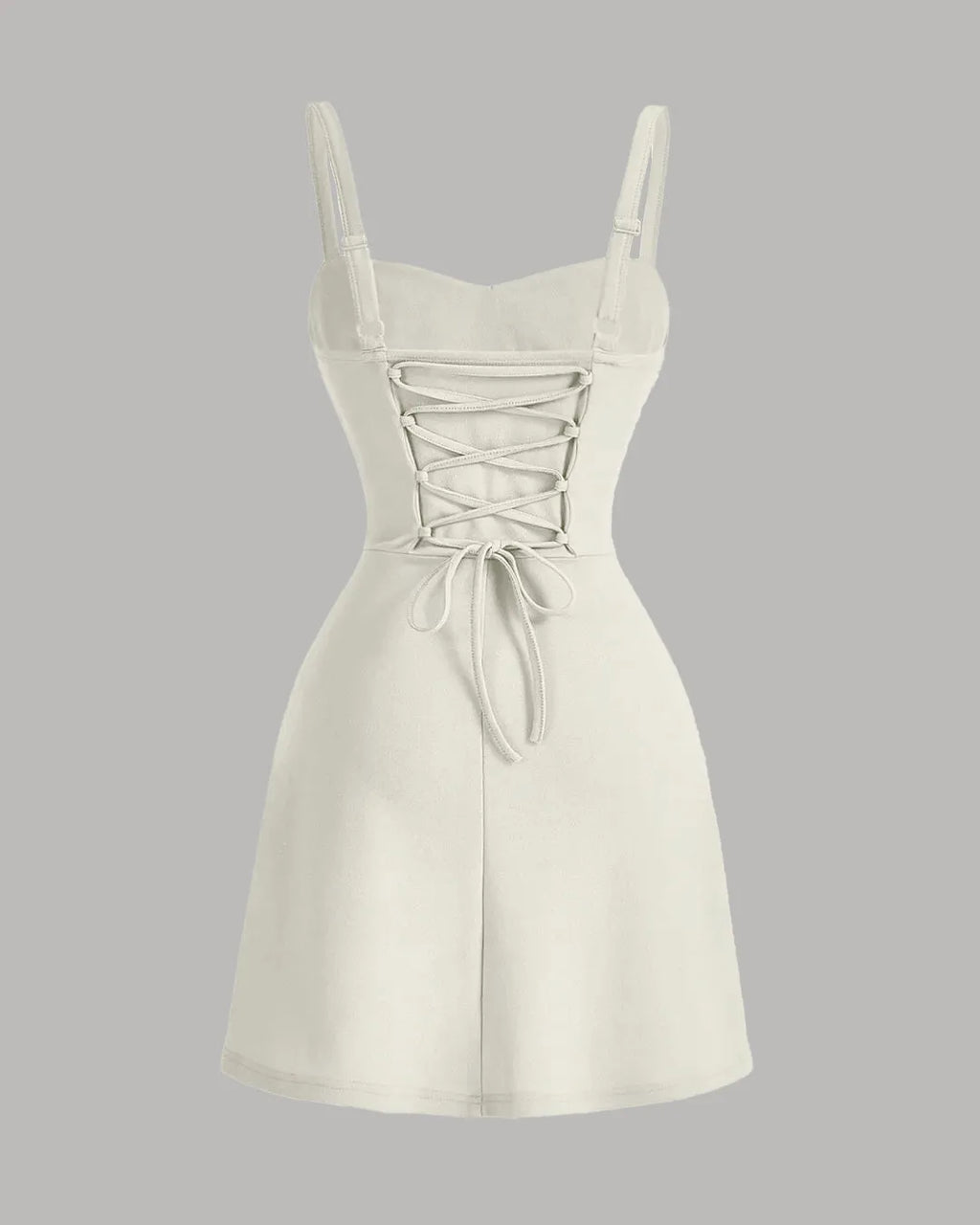 Sweetheart Neck Ruched Mini Dress In Milky White