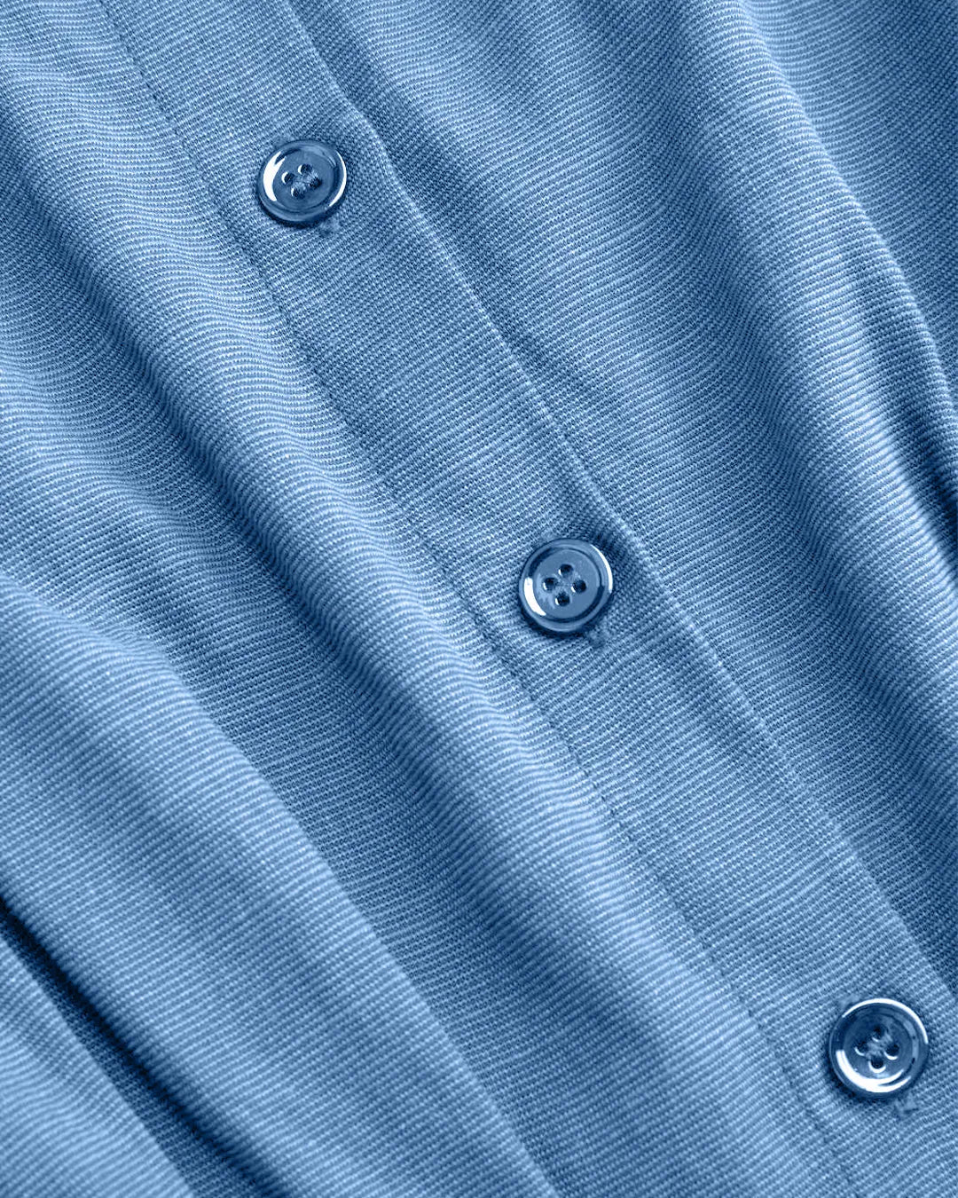 Collar V-neck Pleated Short Sleeve Shirt in Light Blue