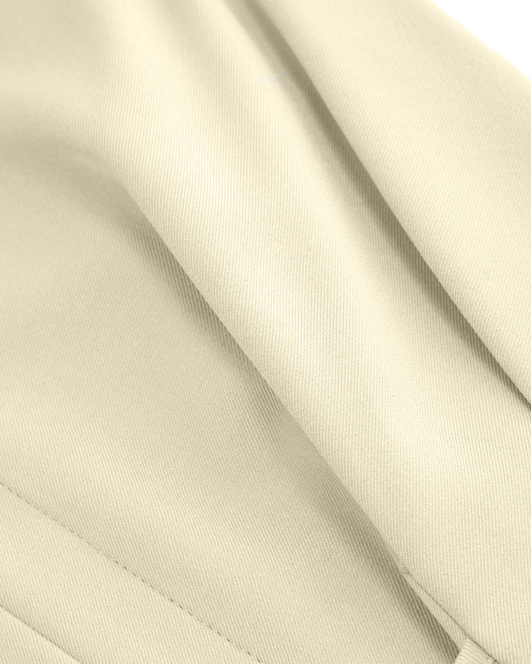 V-Neck Ruched Ruffled Tie Front Top in Beige