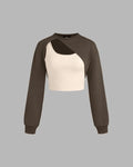 Terry Round Neck Vest & Crop Top