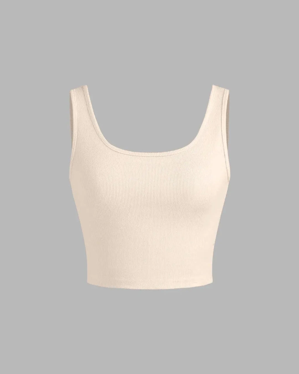 Terry Round Neck Vest & Crop Top