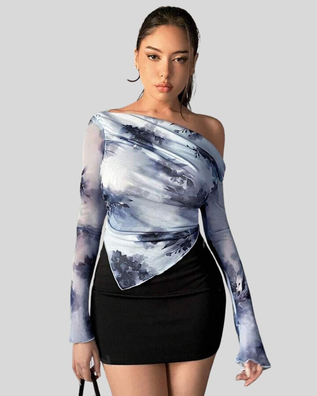 Tie-Dye Irregular Full Sleeve Top