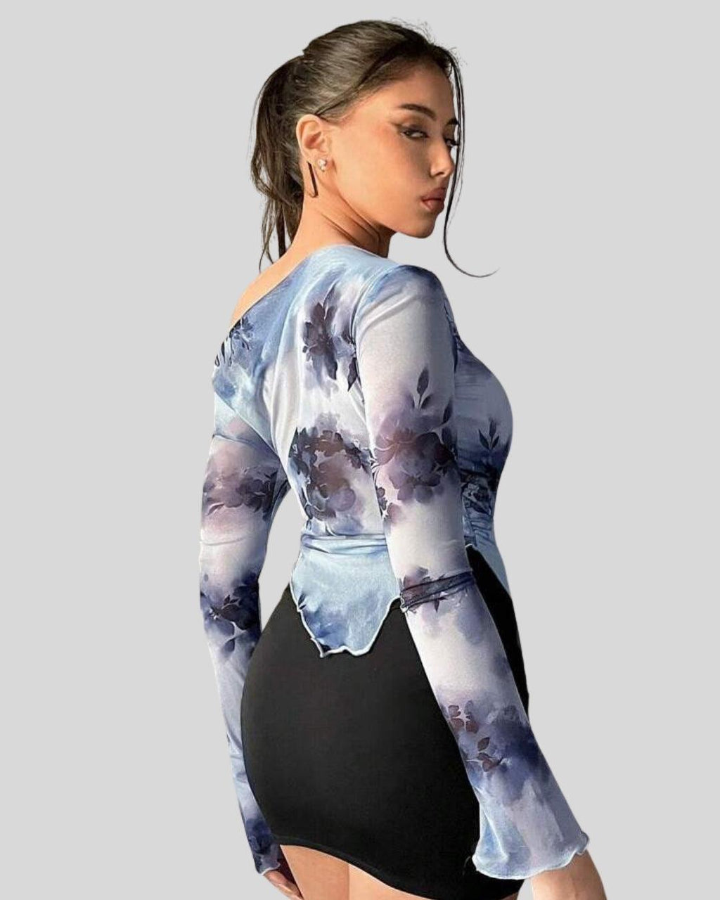 Tie-Dye Irregular Full Sleeve Top