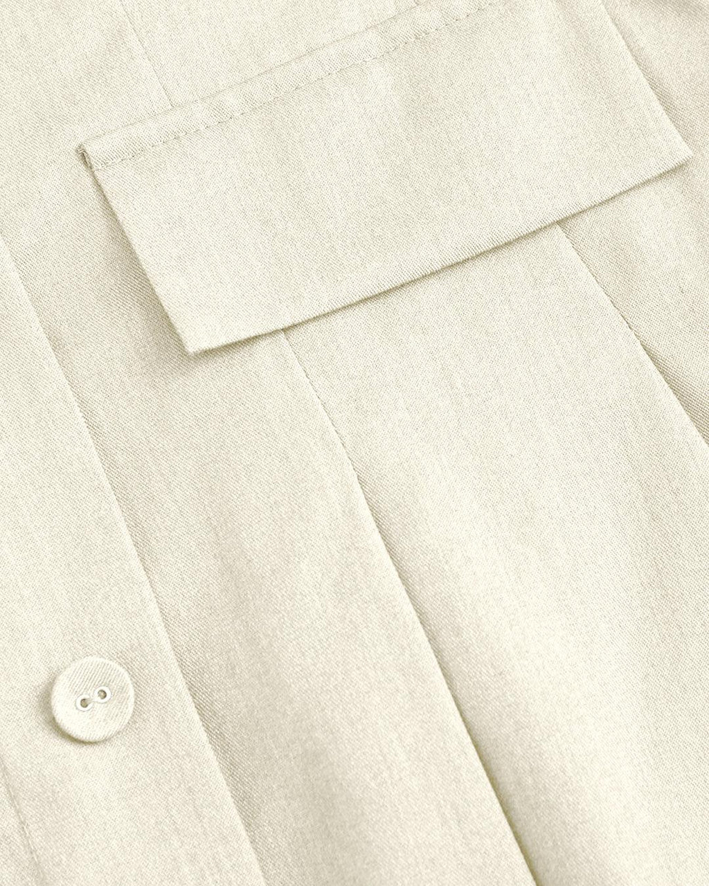 Turndown Collar Blazer & Bustier Two Piece Dress In Off-White