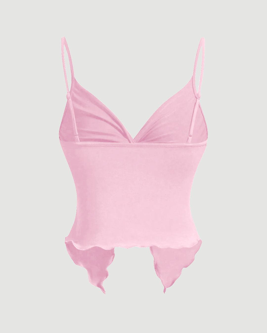 Twist Front Crisscross Sleeveless Top In Pink