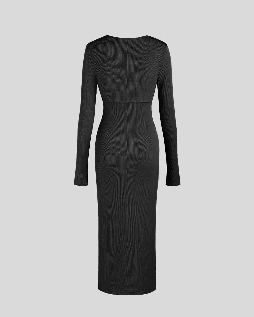 Two Piece Elegant Bodycon Dress With Shrug In Black