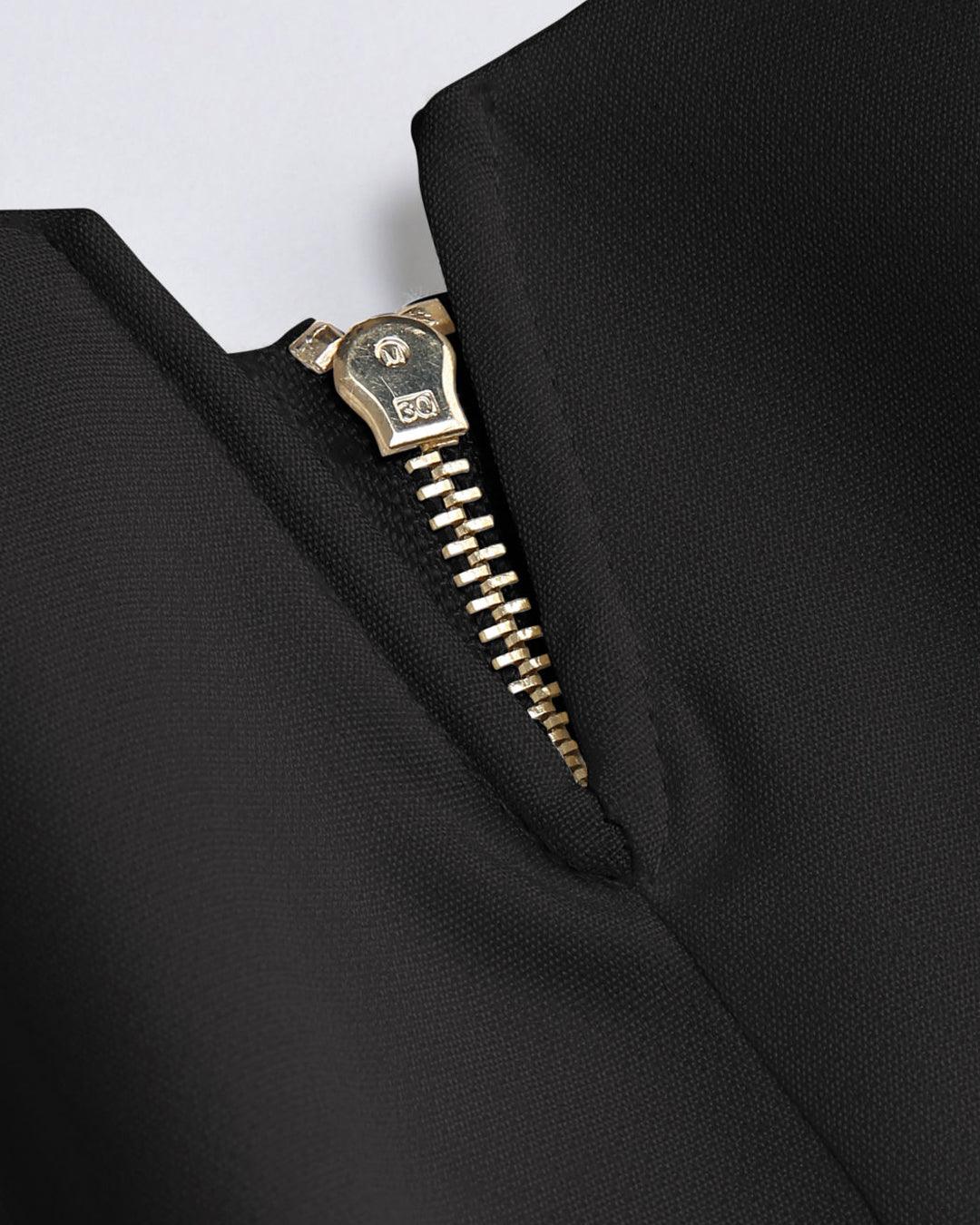 Two Piece Set: Aesthetics Black Top With Trouser
