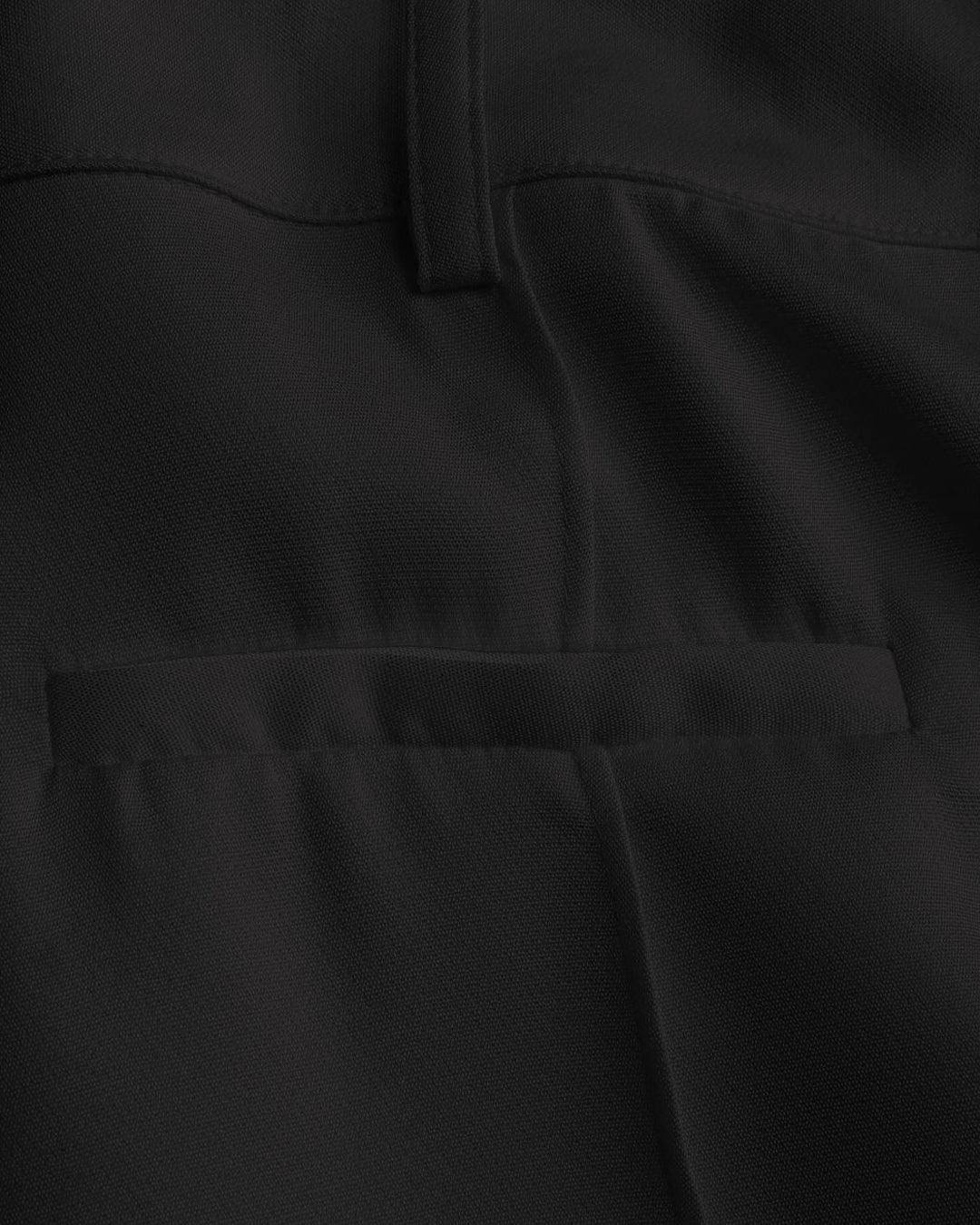 Two Piece Set: Aesthetics Black Top With Trouser