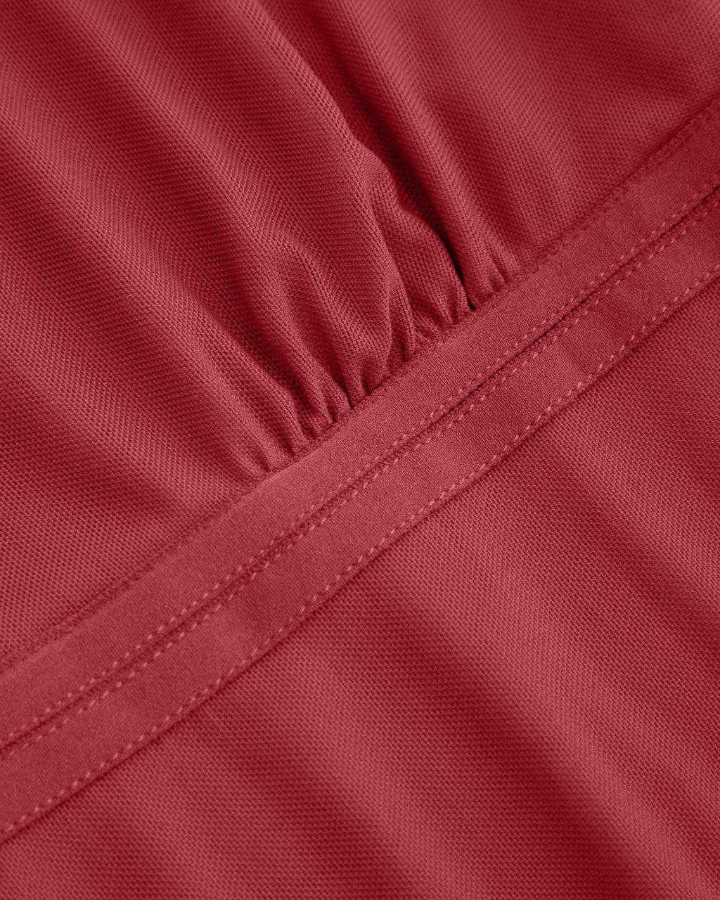U-neckline Asymmetrical Ruffle Trim Knotted Tank Top In Red