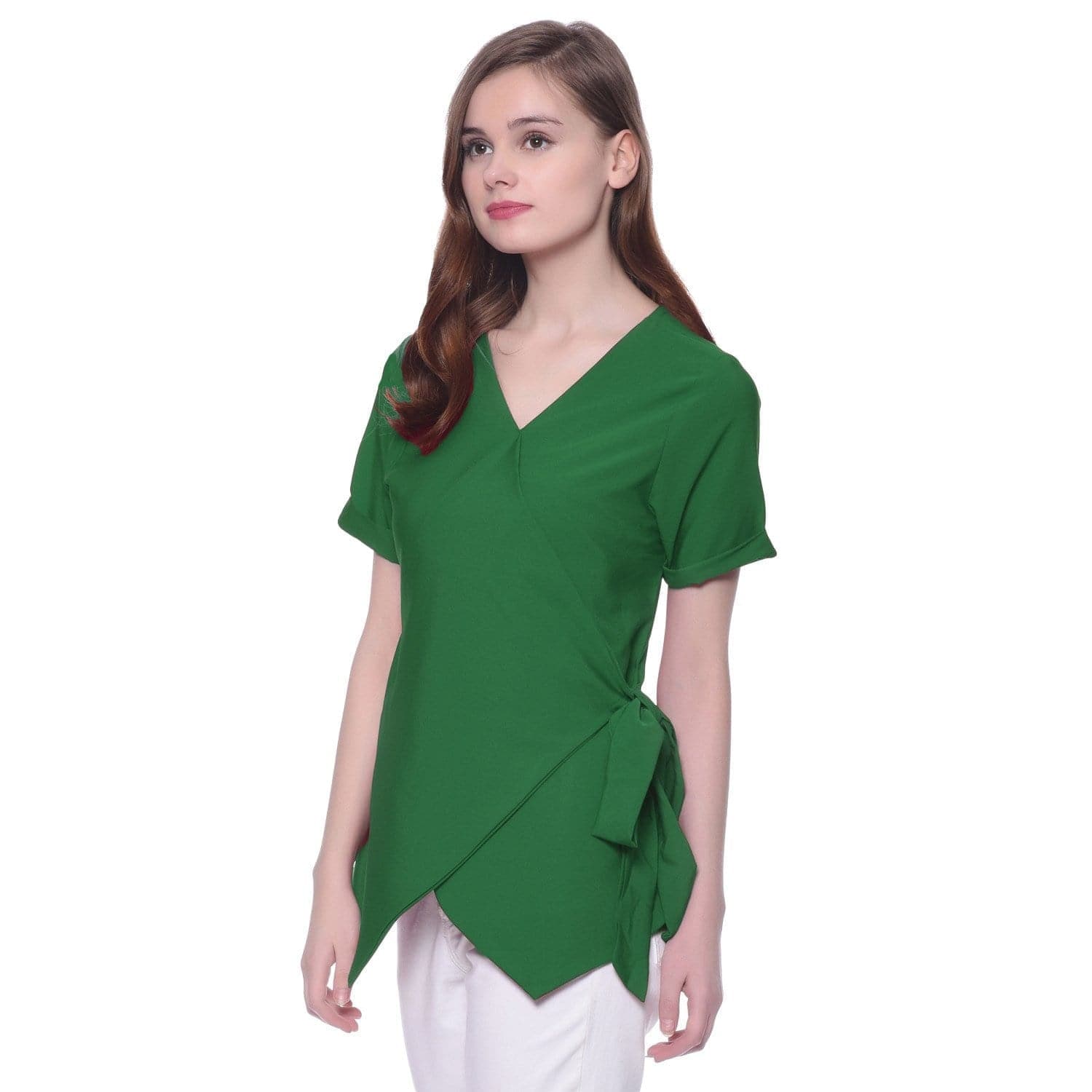 Crepe Wrap Top