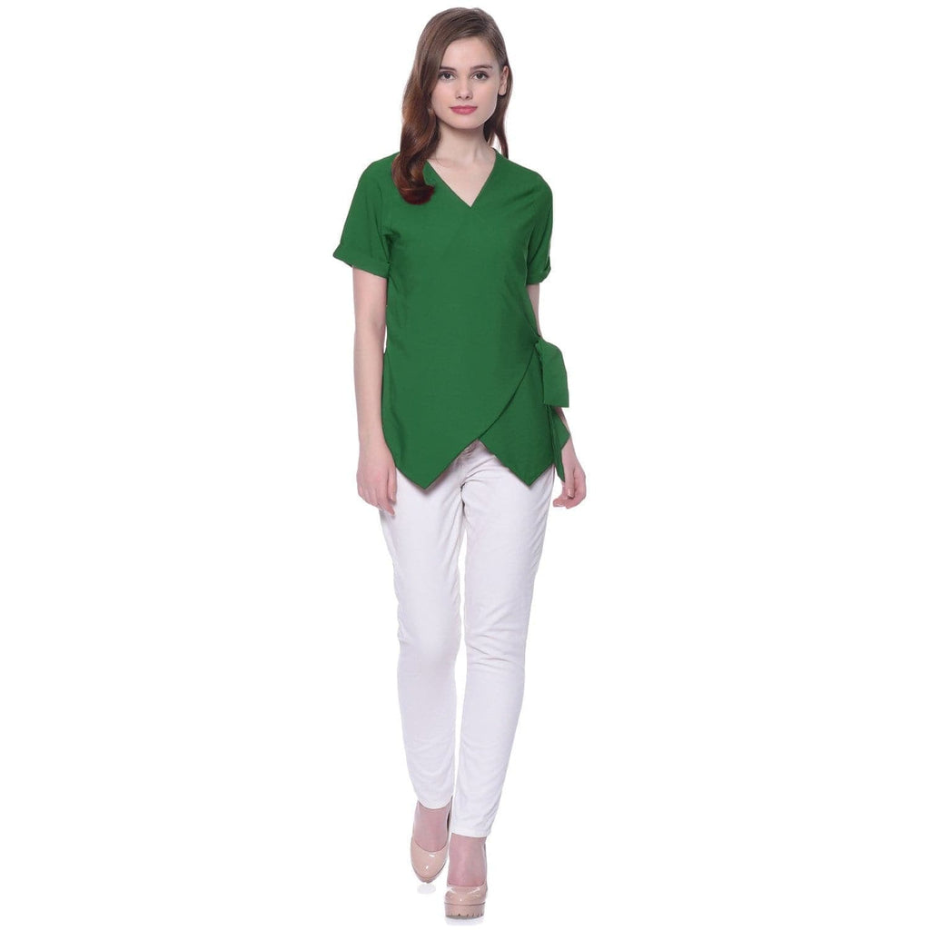 Crepe Wrap Top