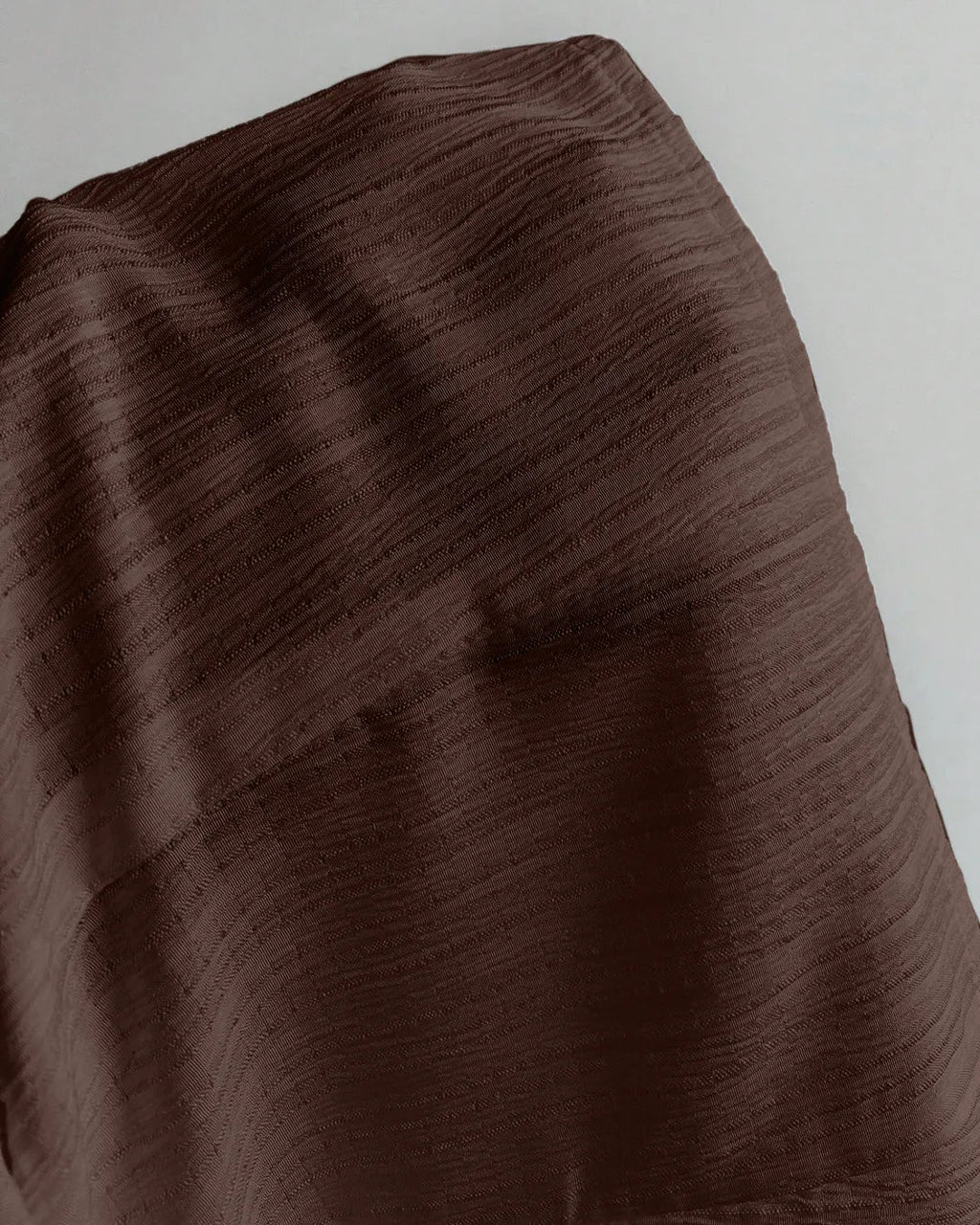 V-Neck Collared Waist Cinched Textured Short Sleeve Shirt in Coca