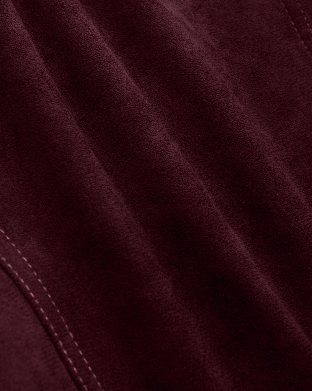 V-neck Solid Button Pocket Vest In Wine