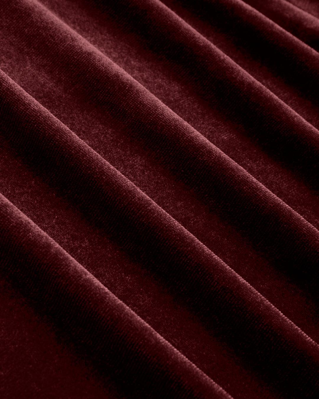 Velvet Sweetheart Neckline Split Ruched Knotted Maxi Dress In Cherry Red