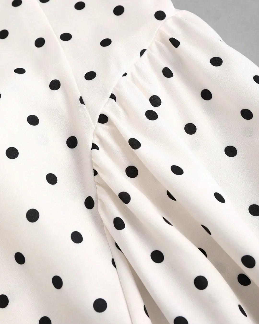 White Polka Dot Bow Back Backless Mini Dress