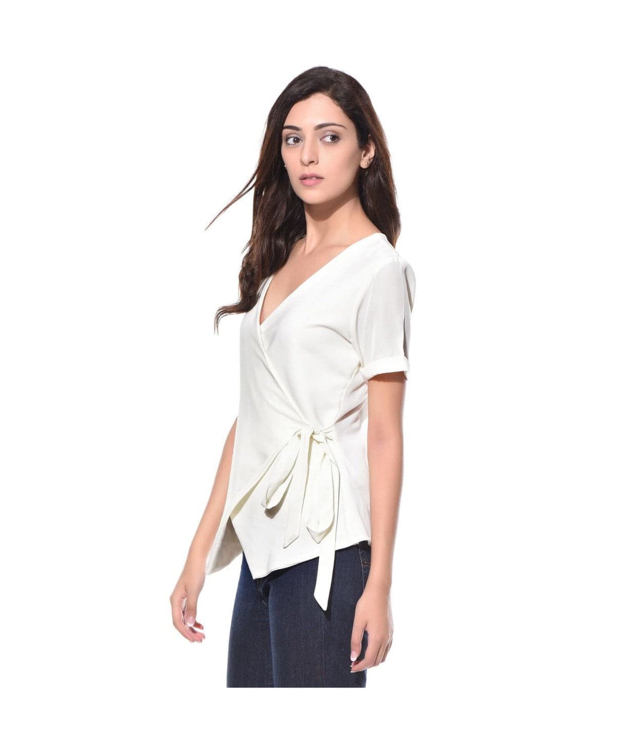 Crepe Wrap Top