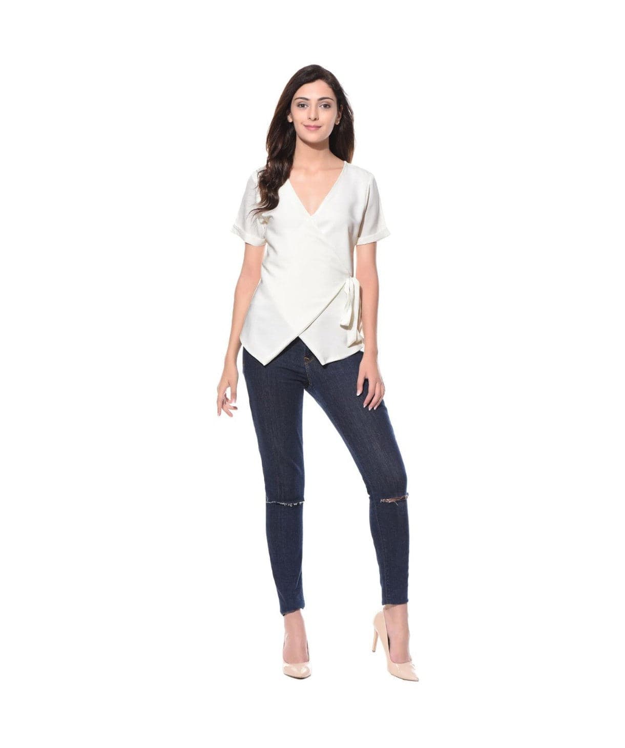 Crepe Wrap Top