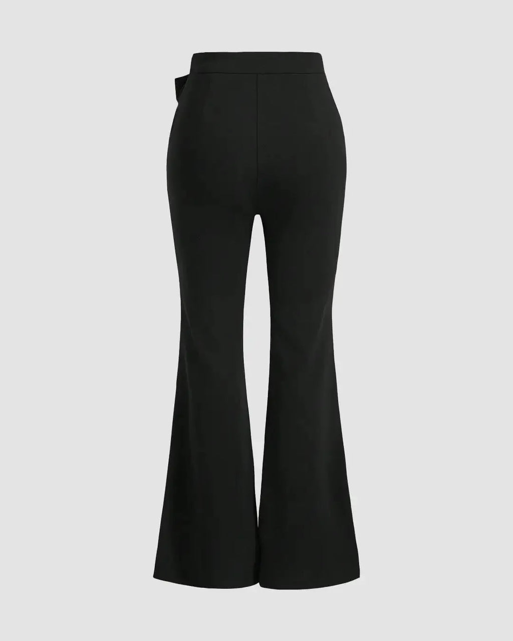 Women's Flare Pants With Black Waist Bow