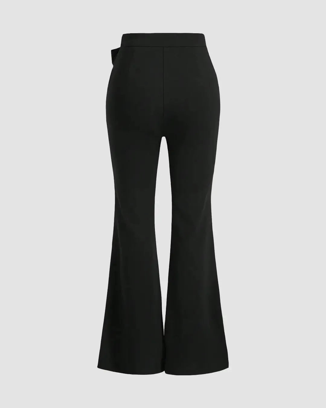 Women's Flare Pants With Black Waist Bow