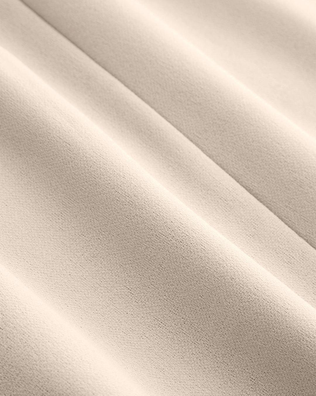 Woven Square Neck Solid Ruffle Long Off-White Midi Dress Curve & Plus